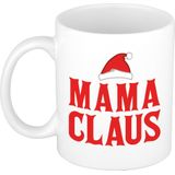 Cadeau kerstmok Mama Claus - 300 ml - keramiek - koffiemok / theebeker - Kerstmis - kerstcadeau mama / moeder