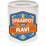 Kinder spaarpot voor Ravi - keramiek - naam spaarpotten