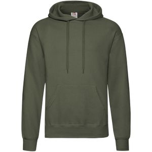 Fruit of the Loom capuchon sweater olijfgroen voor volwassenen - Classic Hooded Sweat - Hoodie - Heren kleding