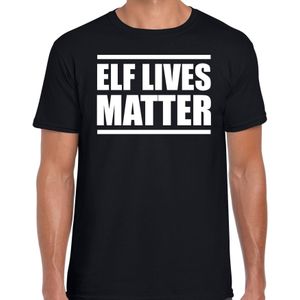 Elf  lives matter Kerstshirt / Kerst t-shirt zwart voor heren - Kerstkleding / Christmas outfit