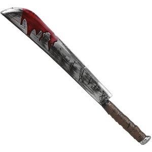 Grote machete/zwaard met bloed - plastic - 74 cm - Halloween/ridders verkleed wapens