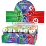 4x Disney PJ Masks bellenblaas flesjes met spelletje 60 ml voor kinderen - Uitdeelspeelgoed - Grabbelton speelgoed