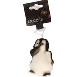 6x Kersthangers figuurtjes pinguins 9 cm - Pinguin/vogel thema kerstboomhangers