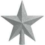 Decoris kerstversiering - 31x stuks - zilver - kunststof