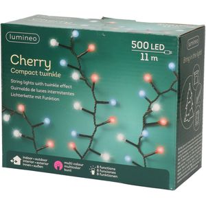 Kerstverlichting Compact twinkel rood/wit/blauw 500 lampjes