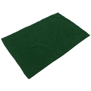 Urban Living Badkamerkleedje/badmat tapijt - voor op de vloer - donkergroen - 50 x 80 cm - anti slip