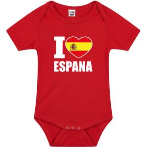 I love Espana baby rompertje rood jongens en meisjes - Kraamcadeau - Babykleding - Spanje landen romper