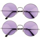 Funny Fashion - John Lennon XL bril - 2 stuks - paars
