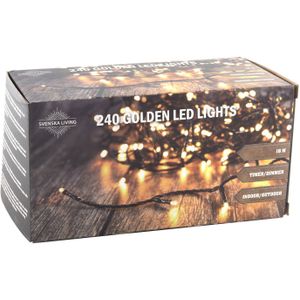 Svenska Living Kerstverlichting - 240 lampjes - goud - 1800 cm - timer-dimmer
