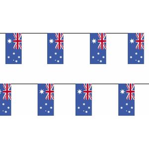 2x Papieren slinger Australie 4 meter - Australische vlag - Supporter feestartikelen - Landen decoratie/versiering