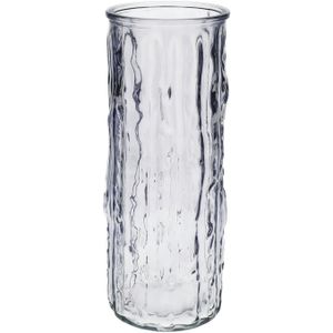 Bellatio Design Bloemenvaas - lavendel - transparant glas - D10 x H25 cm - vaas