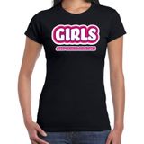 Bellatio Decorations vrijgezellenfeest verkleed t-shirt dames - Girls Fun - zwart - bachelorette