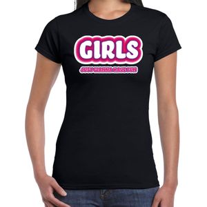 Bellatio Decorations vrijgezellenfeest verkleed t-shirt dames - Girls Fun - zwart - bachelorette