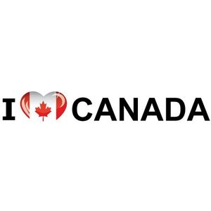 Set van 10x stuks i Love Canada vlag stickers - landen feestartikelen/versieringen