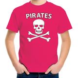 Fout piraten shirt / foute party verkleed shirt roze voor jongens en meisjes - Foute party piraten kostuum kinderen - Verkleedkleding
