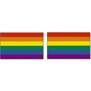 2x Regenboog vlaggen 90 x 150 cm  - Gaypride vlag