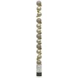 Decoris 28x stuks kunststof kerstballen parel/champagne en zwart mix 3 cm - Set van onbreekbare mini kerstballen