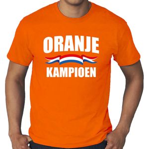 Grote maten oranje fan t-shirt voor heren - oranje kampioen - Holland / Nederland supporter - EK/ WK shirt / outfit