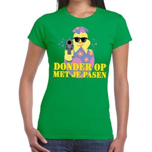 Fout Paas t-shirt groen donder op met je Pasen voor dames - Pasen shirt