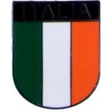 4x stuks Pin broche van vlag Italie 2 x 1.5 cm - Italie feestartikelen