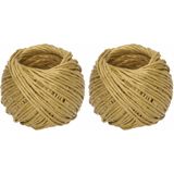 2x Bollen touw - Touw bolletjes van 10 meter en 20 meter - Hobby touw