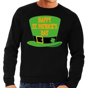 Happy St. Patricksday sweater zwart heren - St Patrick's day kleding