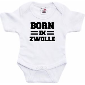 Born in Zwolle tekst baby rompertje wit jongens en meisjes - Kraamcadeau - Zwolle geboren cadeau