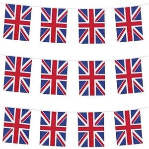 3x Union Jack vlaggenlijnen 10 meter - Engeland/Britse feestartikelen - Vlaggetjes/slingers versiering