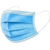 200x beschermende mondkapjes - blauw - niet medisch - beschermmaskers / stofmaskers