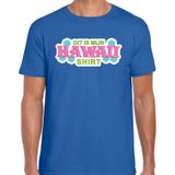 Dit is mijn Hawaii shirt blauw met roze voor heren - Zomer kleding