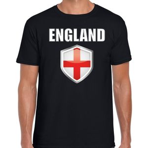 Engeland landen t-shirt zwart heren - Engelse landen shirt / kleding - EK / WK / Olympische spelen England outfit