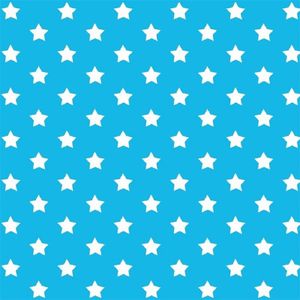 3x rollen decoratie plakfolie blauw met sterren 45 cm x 2 m zelfklevend - Jongenskamer decoratie - Decoratiefolie - Meubelfolie
