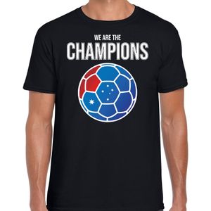 Australie WK supporter t-shirt - we are the champions met Australische voetbal - zwart - heren - kleding / shirt