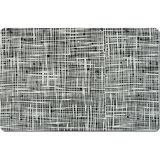 Zeller placemats gestreept - 4x - kunststof - 44 x 29 cm - zwart
