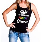 Zwart You know i am a fucking Queen tanktop / mouwloos shirt dames - gay pride / parade