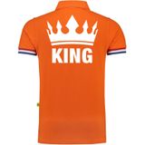 Luxe King poloshirt - 200 grams katoen - King - oranje - heren - King kleding/ shirts