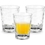 Leknes Drinkglas Gloria - 4x - transparant - onbreekbaar kunststof - 470 ml - camping/verjaardag