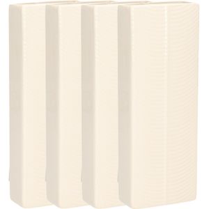 Gerimport Waterverdamper - 6x - ivoor wit - keramiek - 400 ml - radiatorbak luchtbevochtiger - 7,4 x 18,6 cm