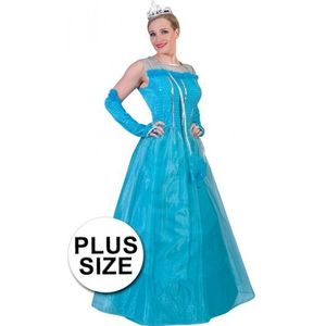 Grote maat blauwe prinsessenjurk voor volwassenen - verkleedkleding / carnavalskleding  maat 48/50 (cadeaus & gadgets) | € 37 bij Shoppartners.nl | beslist.nl