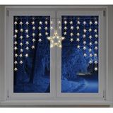 Kerstverlichting lichtgordijn voor het raam met 90 sterren lichtjes - Kerstlampjes hangende sterren raamverlichting