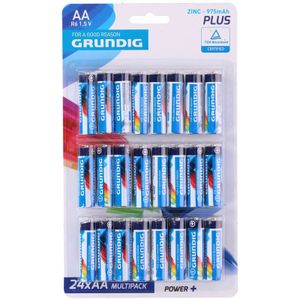 24x Grundig AA batterijen 1.5 V - R06 - voordeelpak - batterijen / accu