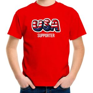 Rood usa fan t-shirt voor kinderen - usa supporter - Amerika supporter - EK/ WK shirt / outfit