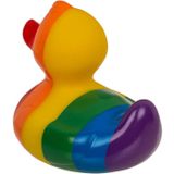 Rubber badeendje - 2x - Gay Pride/regenboog thema kleuren - badkamer artikelen