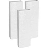 Luchtbevochtiger - 6 stuks - wit - aardewerk - 7,5 x 17,5 cm
