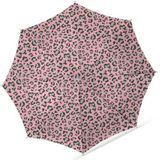 Parasol - luipaard roze print - D160 cm - UV-bescherming - incl. draagtas