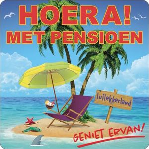 Hoera met pensioen bierviltjes 15x stuks - Feestartikelen/versieringen