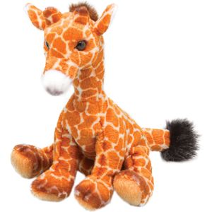 Suki Gifts Pluche knuffeldier Giraffe - gevlekt bruin - 13 cm - safari thema speelgoed dieren
