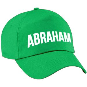 Abraham cadeau pet / baseball cap groen voor heren - Abraham