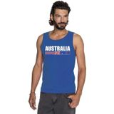 Blauw Australia supporter mouwloos shirt heren - Australie singlet shirt/ tanktop