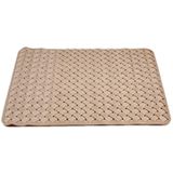 Badmat/douchemat mocca bruin geweven patroon 50 x 50 cm - Anti-slip mat voor in de douchecabine